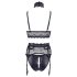 Cottelli Bondage - Lace Lingerie Set with Cuffs (Black)