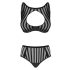 Petite Noir Exclusive - Black Striped Bra Set