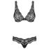 Luvae Floral Strappy Bra Set (Black) 