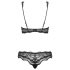 Luvae Floral Strappy Bra Set (Black) 