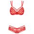 Obsessive 860-SET-3 - Rosy Lace Bra Set (Red)