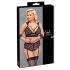 Cottelli Bondage Plus Size - Lace Bra Set (Black) - 3XL
