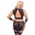 Cottelli Bondage Plus Size - Lace Bra Set (Black) - 3XL
