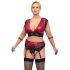Cottelli Bondage Plus Size - Lace Bra Set (Red)