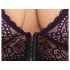 Cottelli Plus Size - Sheer Patterned Bra Set (Purple)