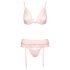 Kissable - Lace Lingerie Set (Pink)  - L/XL