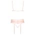 Kissable - Lace Lingerie Set (Pink)  - L/XL