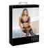 Abierta Fina - Open, Lace Bra Set (Black) - XL