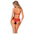 Obsessive Atenica - Cross-Strap Lingerie Set (Red) - M/L