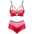 Obsessive Leatheria - Leather Look Bra Set (Red) - S/M 