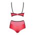 Obsessive Leatheria - Leather Look Bra Set (Red) - S/M 
