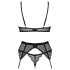 Obsessive Chemeris - Black Bra Set with Garter Belt