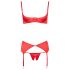 Cottelli - Heart Open Bust Set (Red) 