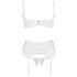 Cottelli - Lace-Up Lifting Bra Set (White) - 80B/M