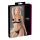 Cottelli - Satin Push-Up Set with Rhinestone Chains (Black) - 85B/L