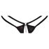 Abierta Fina - Open Thong and Corset (Black) - L