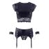 Cottelli Bondage - Chain Lingerie Set (Black) - XL