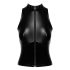 Noir - Shiny Zipper Top (Black)