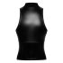 Noir - Shiny Zipper Top (Black)