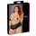 Cottelli Plus Size - Lacy Pearl-Embellished Open Panty (Black) - 4XL
