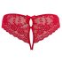 Cottelli - Red Bow Open-Crotch Panties - L