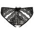 NO:XQSE - Black Women's Bow Open Panty with Cut-Out Design