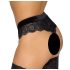 Cottelli Party - Black Lace Panties with Chain Details - L