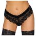 Cottelli Party - Black Lace Panties with Chain Details - XL