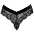 Cottelli Party - Black Lace Panties with Chain Details - XL