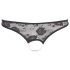 Cottelli - Black Lace Thong with Pearls and Open Design