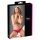 Cottelli - Open Floral Panty with Pearls (Red) - XL