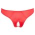 Cottelli - Open Floral Panty with Pearls (Red) - XL