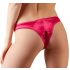 Cottelli - Open Floral Panty with Pearls (Red) - XL