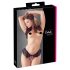 Cottelli - Open Pearl Ruffle Thong (Black) - M