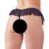 Cottelli - Open Pearl Ruffle Thong (Black) - M