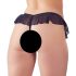 Cottelli - Open Pearl Ruffle Thong (Black) - M