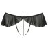 Cottelli - Open Pearl Ruffle Thong (Black) - M