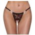 Cottelli - Luxury Black Rose Pearl Thong - M/L