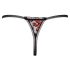 Cottelli - Luxury Black Rose Pearl Thong - M/L