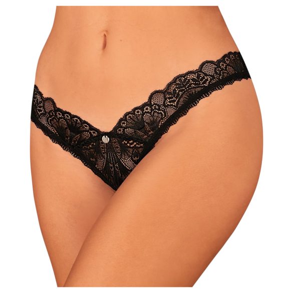 Obsessive Donna Dream - lace open thong (black) - M/L