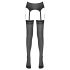 NO:XQSE - Striped Stockings with Garter Belt (Black)