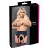 Cottelli - Black Matte Garter Belt - M