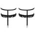 Cottelli - Decorative Black Lace Garter Belt
