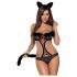 Obsessive Gepardina - Black Kitty Costume Set - L/XL