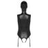 Bad Kitty - Open-Front Body Suit & Mask (Black) - M