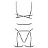 Cottelli - Decorative Body Harness and Thong (Black) - S-L 