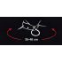 Bad Kitty - Heart Collar and Metal Leash (Black)