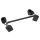 Fetish - Faux Leather Restraint Rod Set (6 pieces) - Black