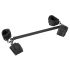 Fetish - Faux Leather Restraint Rod Set (6 pieces) - Black