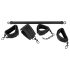 Fetish - Faux Leather Restraint Rod Set (6 pieces) - Black